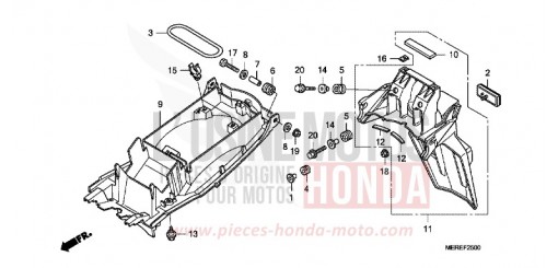 REAR FENDER CBF600NA9 de 2009